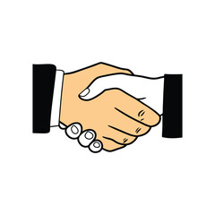 a hand shaking another hand with a white background