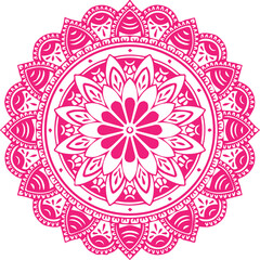 Beautiful flower art and mandala vector design