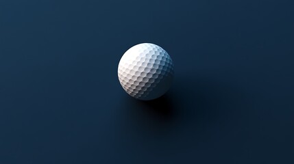 Sleek and modern golf ball positioned on a gradient dark blue backdrop