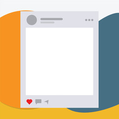 Naklejka premium Minimalistic Twibbon Mockup with Colorful Background Design