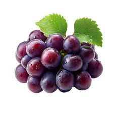 Fresh red grapes bunch Transparent Background.
