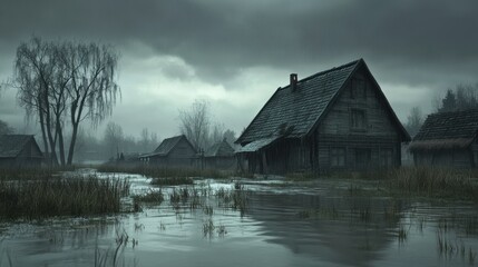 Rural Village Affected by Rising Sea Levels