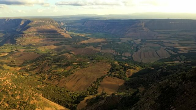 Aerial Vista of Ethiopia's Plateau and Great Rift Valley from Simien Mountains