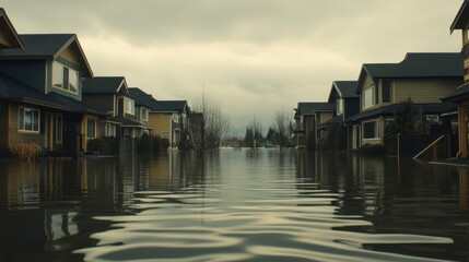 Suburban Homes Affected by Rising Water Levels