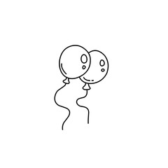 new year balloon outline