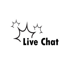 live chat icon on white background	