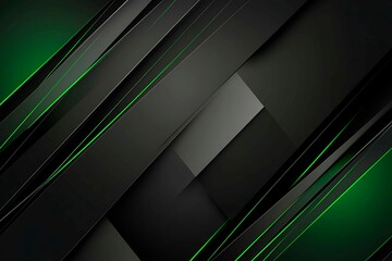 Obraz premium This vector illustration features a gradient green-black circuit board background, highlighted by an abstract technology pattern resembling interconnected circuitry.