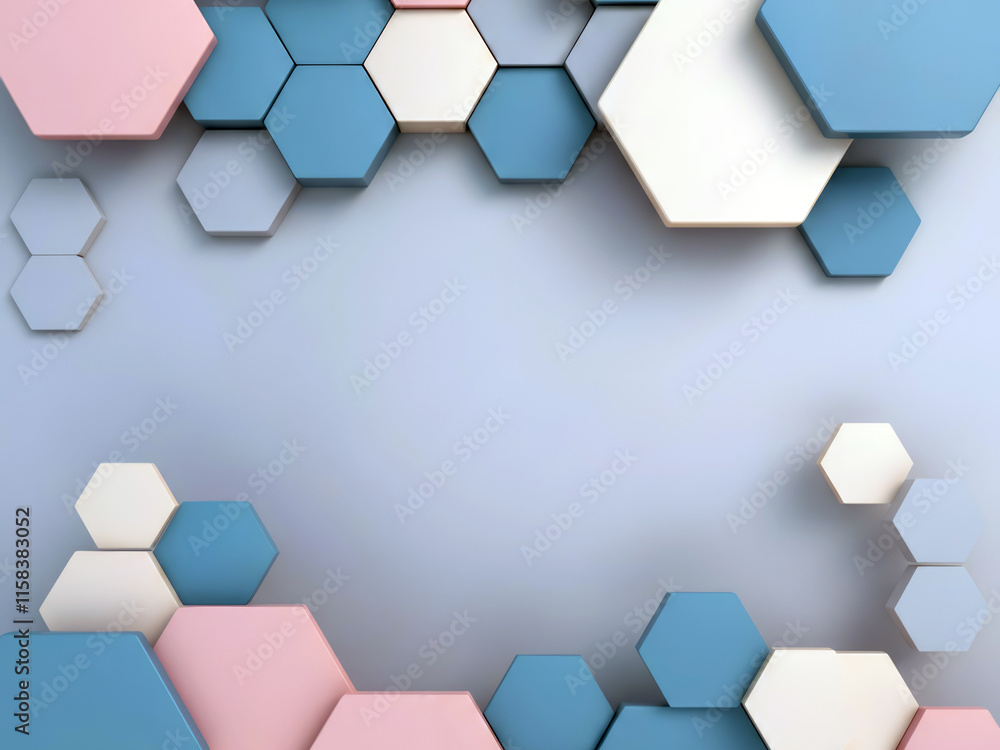 Poster abstract hexagons background pattern
