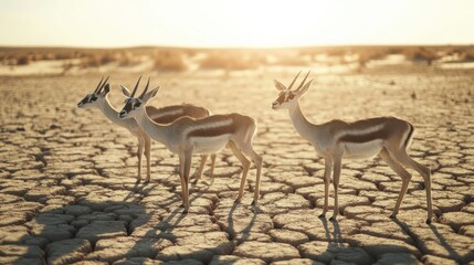 Wildlife Struggles in a Dry Desert Landscape