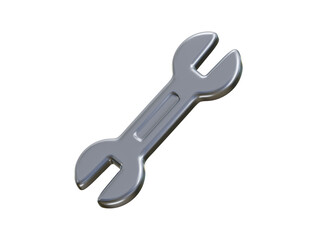Wrench repair tools icon 3d rendering vector illustration
