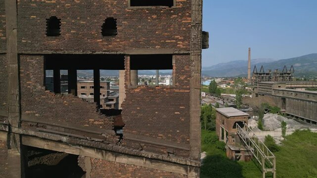 A Glimpse of an Abandoned Factory in Elbasan's Industrial Landscape