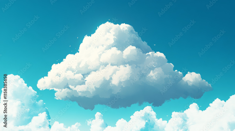 Poster abstract cloud technology with big data and information concept connection by collecting data in the