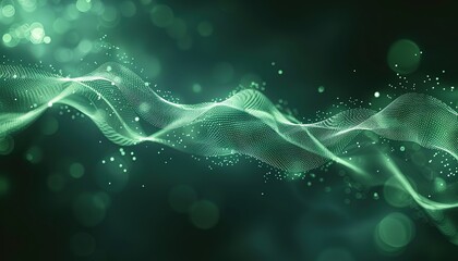 Abstract green gradient horizontal background 