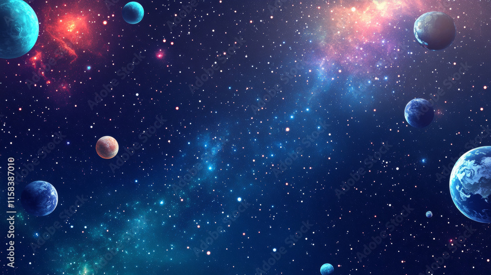 Poster abstract image of a cloud of dialogue in the form of a starry sky or space, consisting of points, an