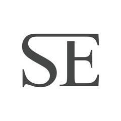 logo design vector initial letter se for business identity 