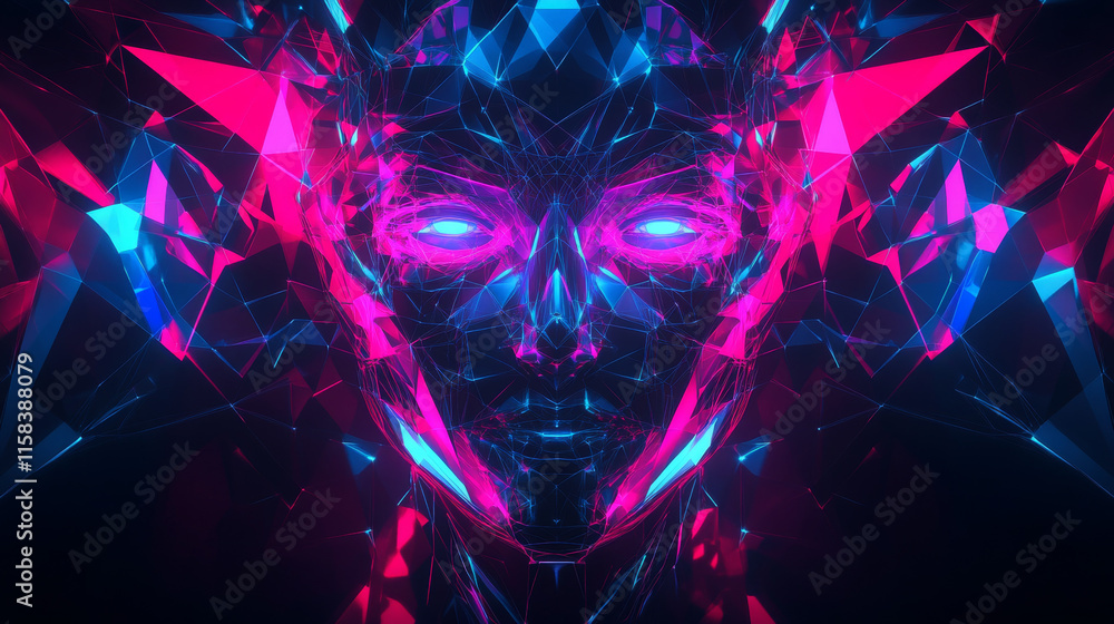 Poster ai technology poster design. digital abstract set of tech posters in futuristic light blue with low 