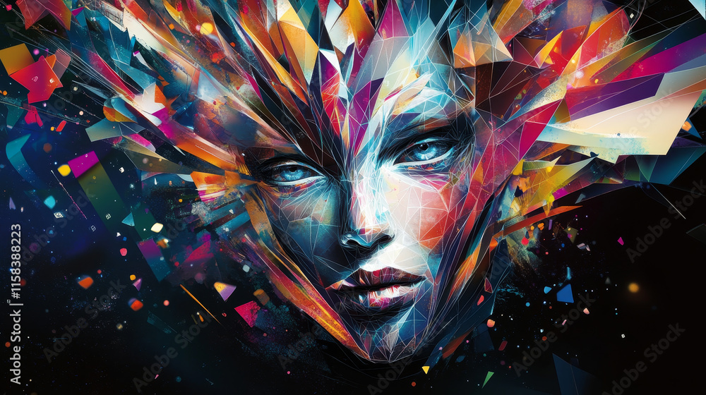 Poster ai technology poster design. digital abstract set of tech posters in futuristic light blue with low 