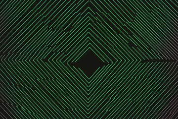 This vector illustration features a gradient green-black circuit board background, highlighted by an abstract technology pattern resembling interconnected circuitry.