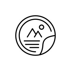 Sticker print outline icons, minimalist vector illustration ,simple transparent graphic element .Isolated on white background