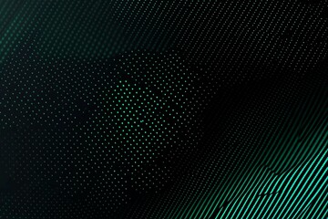 This vector illustration features a gradient green-black circuit board background, highlighted by an abstract technology pattern resembling interconnected circuitry.