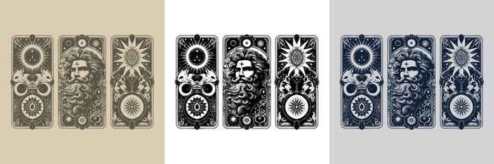 mage tattoo design with enchanted motifs