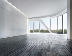 Empty space in white architecture