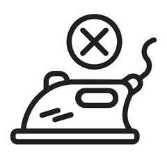Do Not Iron  line icon