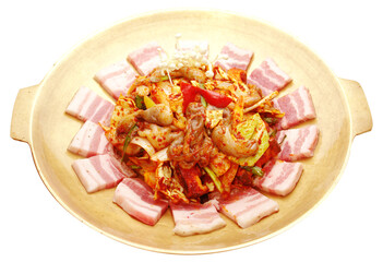 Chukumi Samgyopsal, korean Spicy Stir-Fried Pork Belly with Webfoot Octopus