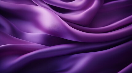 Exquisite purple silk fabric with delicate flowing folds and soft dramatic shadows creating a luxurious high end aesthetic perfect for fashion interior design and creative projects