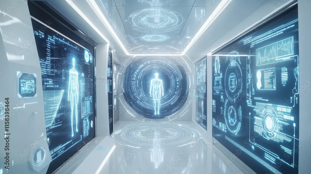 Poster abstract technology ui futuristic concept hud interface hologram elements of digital data chart, com