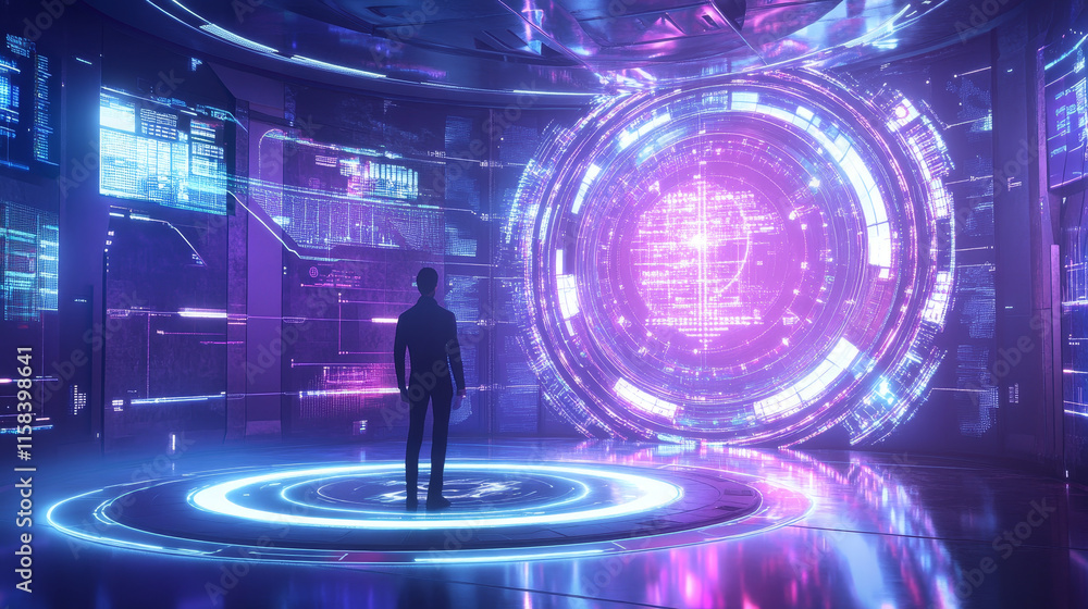Aufkleber abstract technology ui futuristic concept hud interface hologram elements of digital data chart, com