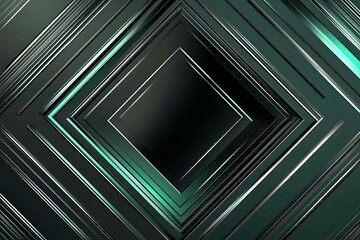 Obraz premium This vector illustration features a gradient green-black circuit board background, highlighted by an abstract technology pattern resembling interconnected circuitry.