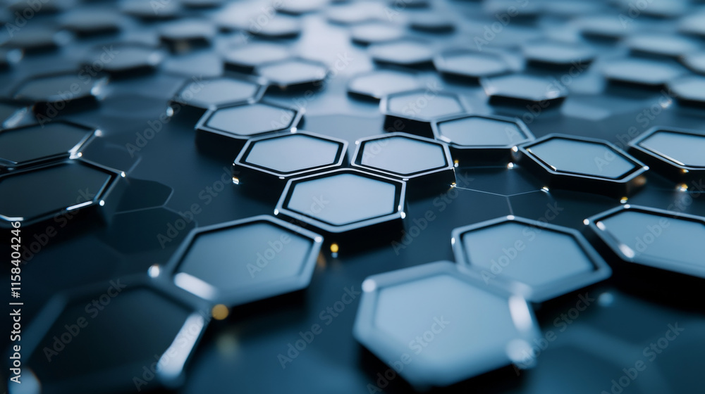 Aufkleber abstract technology concept circle on hexagon hi tech background