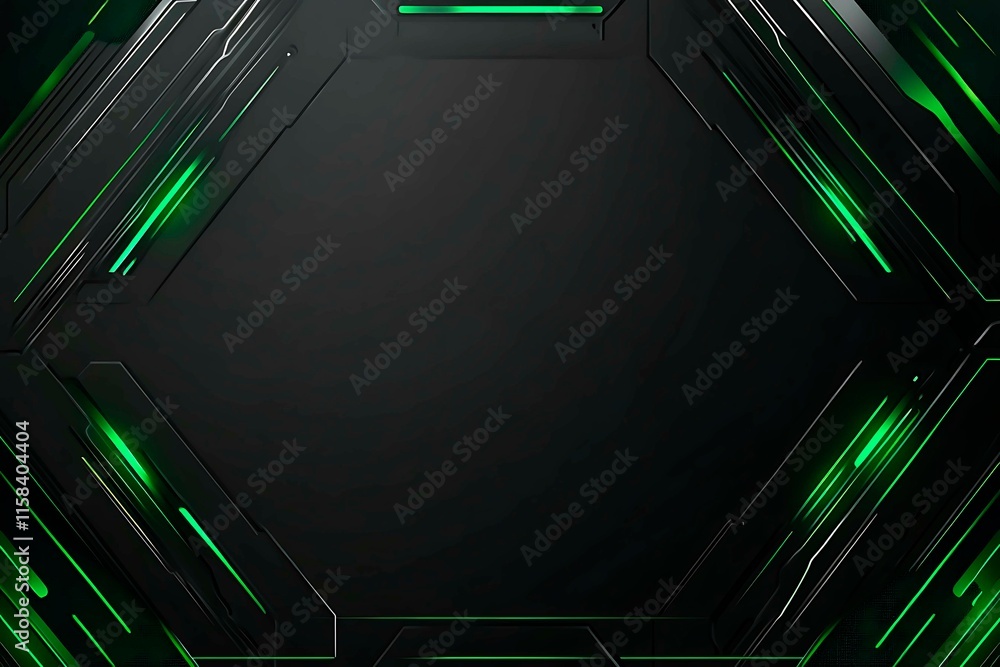 Poster this vector illustration features a gradient green-black circuit board background, highlighted by an
