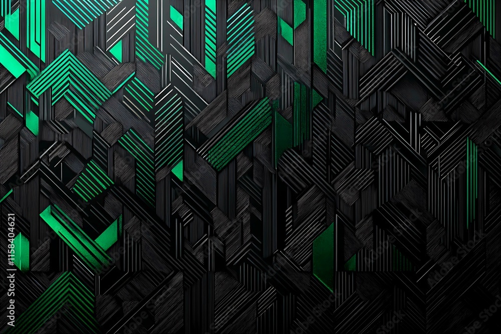 Poster this vector illustration features a gradient green-black circuit board background, highlighted by an