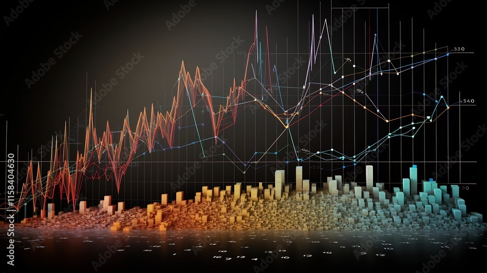 Aufkleber visualizing rising interest rates an insightful finance and investment perspective showcasing charts