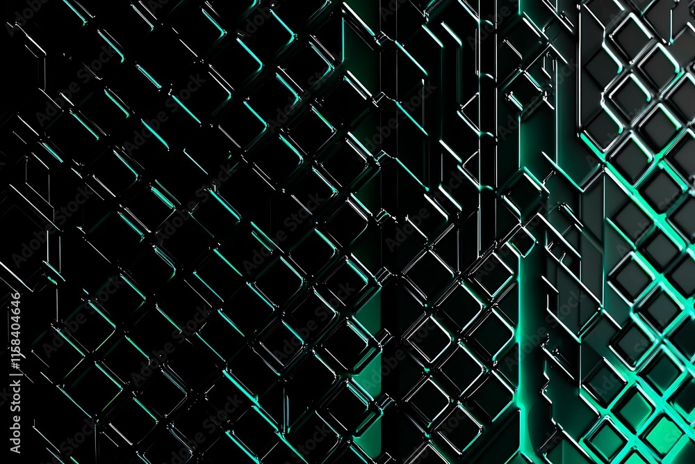 Poster this vector illustration features a gradient green-black circuit board background, highlighted by an