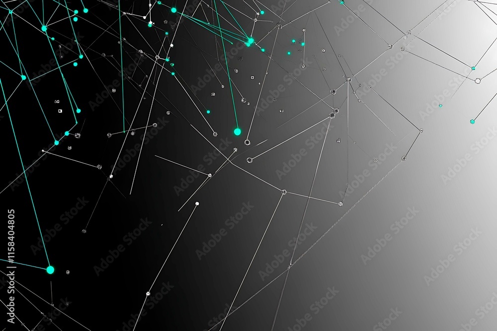 Poster this vector illustration features a gradient green-black circuit board background, highlighted by an