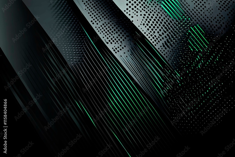 Poster this vector illustration features a gradient green-black circuit board background, highlighted by an