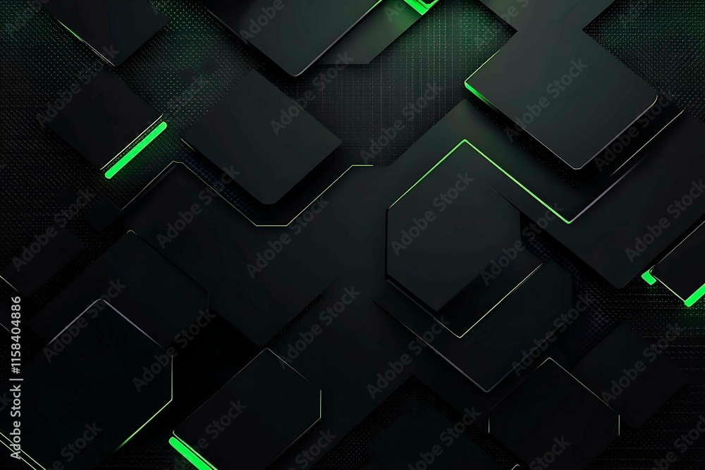 Poster this vector illustration features a gradient green-black circuit board background, highlighted by an