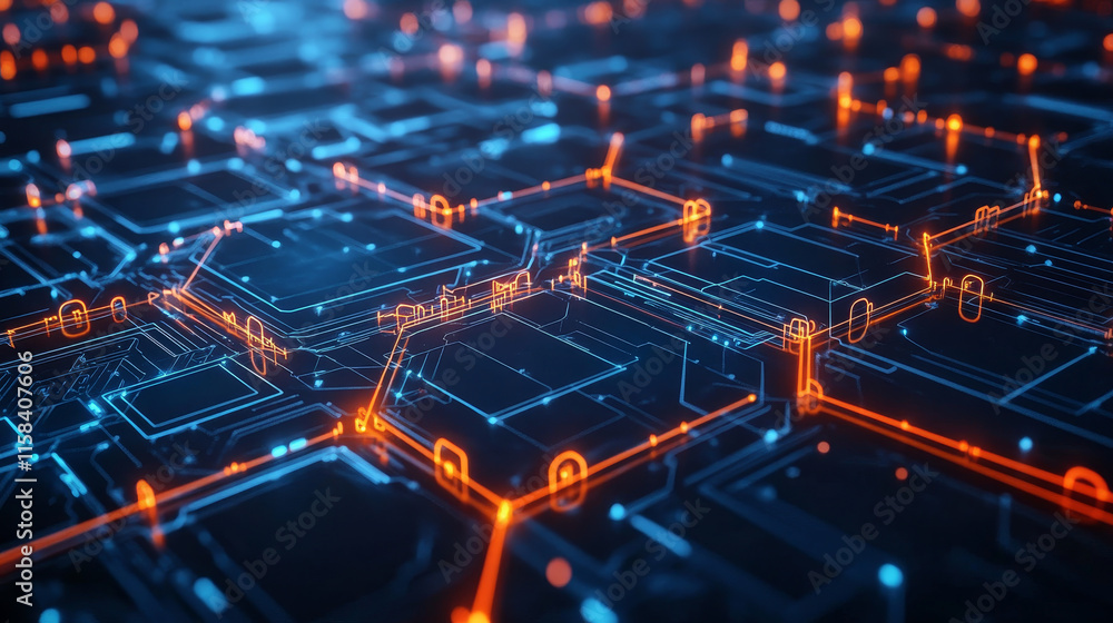 Poster abstract technology futuristic circuit board,world and hexagon concept future world hi-tech digital 