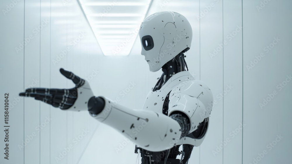 Poster abstract artificial intelligence on atomic and technology background with circle technology systems 