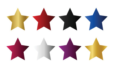Star vector isolated icon. Stars vector icons. Stars collection. Colorful Stars. Vector illustration