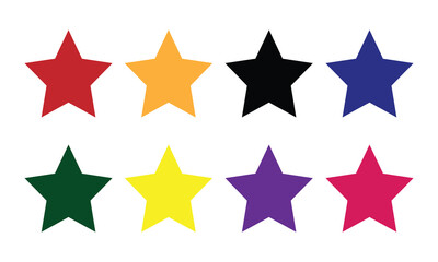 Star vector isolated icon. Stars vector icons. Stars collection. Colorful Stars. Vector illustration