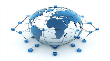 abstract technology concept global network connection futuristic earth globe virtual hologram communication system world and digital link business Connection hi tech background.Vector Illustration