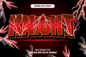  Knight editable text effect 3d emboss mode rent