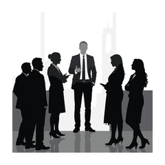 Business people vector silhouette.