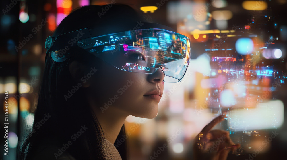 Poster abstract technology world digital link network connection, business man and map dot link ui futurist