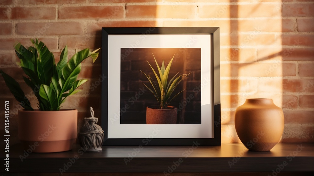 Poster beautifully crafted ultra detailed clean black picture frame with sharp and defined borders position