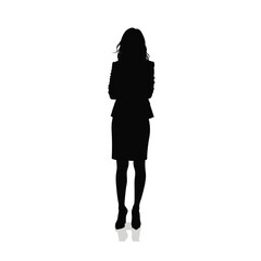 Business people vector silhouette.